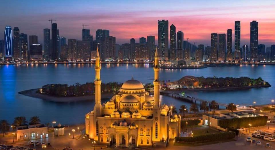 Al Noor Mosque is the best places to visit in sharjah at night