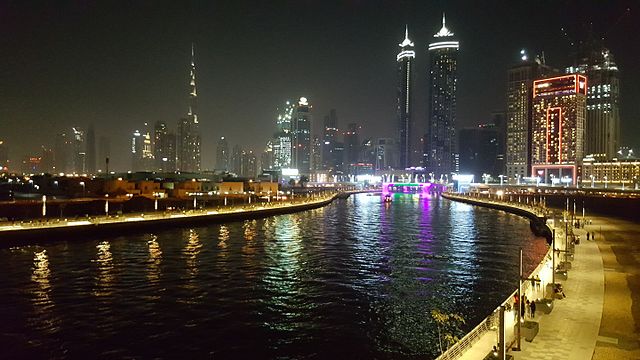 Dubai water canal view of Dubai city