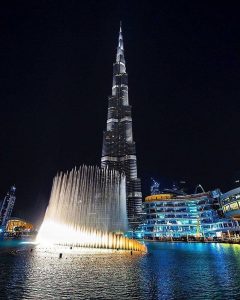 Dubai night life photos of Burj khalifa