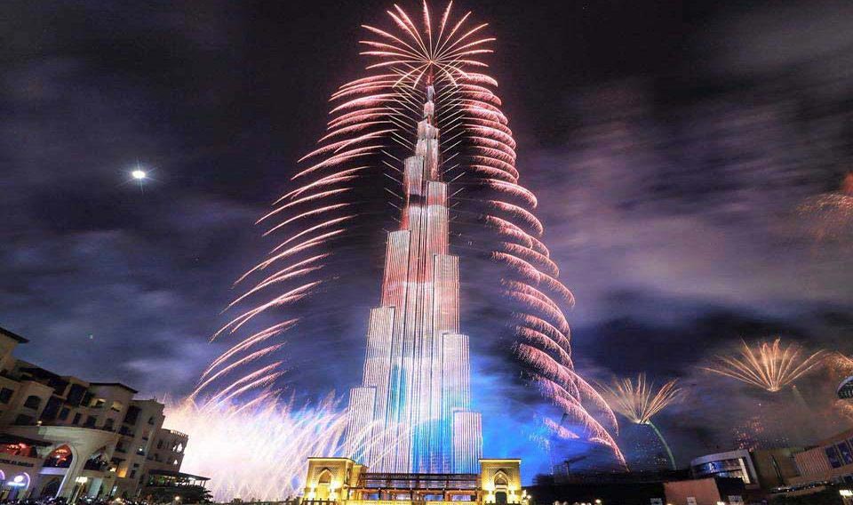 Burj Khalifa fireworks 