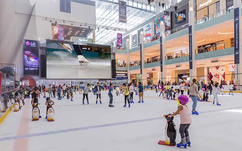 Dubai Mall indoor ice-skating rink